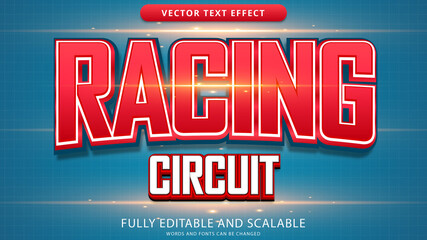 racing circuit text effect editable eps file