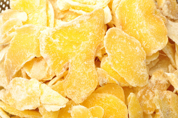 sweet slice ginger on white background