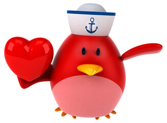 Red bird - 3D Illustration