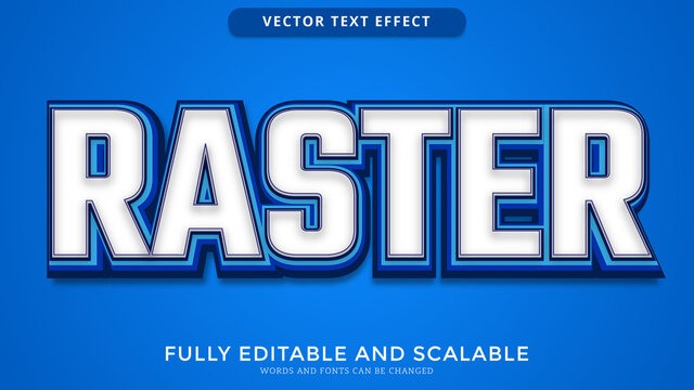 raster text effect editable eps file
