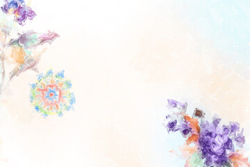 Fototapeta na wymiar Beautiful oil painting flower bouquet illustration
