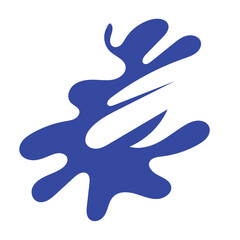 Abstract Shapes Hand Drawn Organic Blue