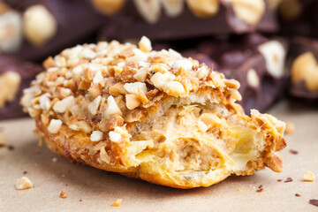 a cake with peanuts, a sweet dessert