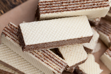 wheat waffles with chocolate filling