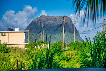 Le Morne Mountain in Mauritius island.