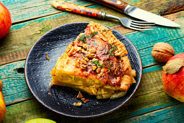 French autumn apple tart.