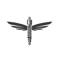 shock absorber wings  icon vector illustration design