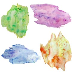 Watercolor color spots, abstract background