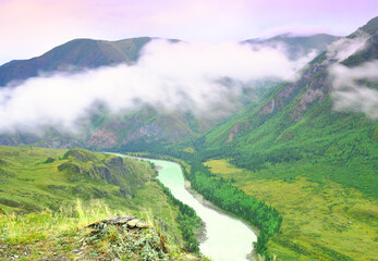 Katun Valley in the Altai Mountains