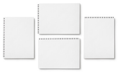 Collection of blank albums, isolated on white background