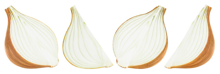 Onions set, isolated on white background
