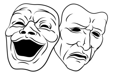 Theater Or Theatre Drama Comedy And Tragedy Masks