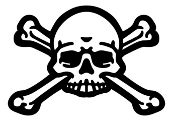 Skull And Crossbones Pirate Grim Reaper Cartoon