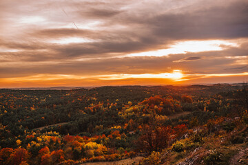 sunset in the mountains