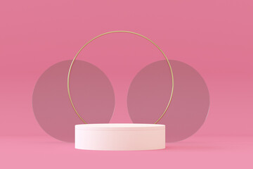 Copy Space for Product Presentation, 3D Render, Podium, Platform, Stand. Abstract Background.