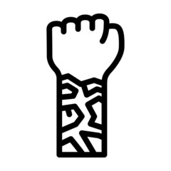 ichthyosis skin disease line icon vector. ichthyosis skin disease sign. isolated contour symbol black illustration