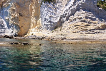 Italy: Foreshortening of the wonderful sea of Ponza Island.