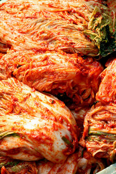 Deliciously mixed kimchi and seasoning
