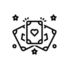 Black line icon for magical