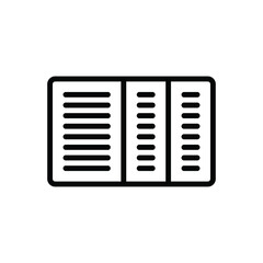 Black line icon for cumulative