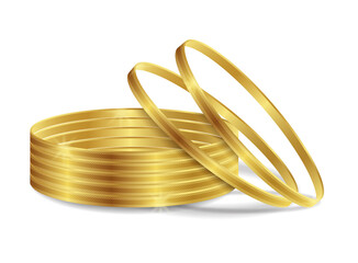 shiny thin gold bangles woman fashion gold Bracelet luxury jewelry bridal bangle set