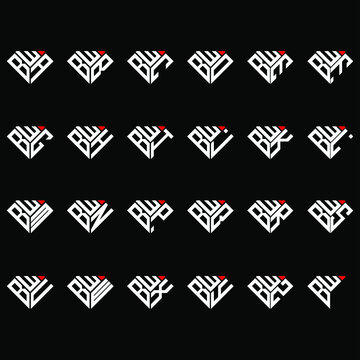 BWA to BWZ letter logo creative design, Multiple triple letter logo design