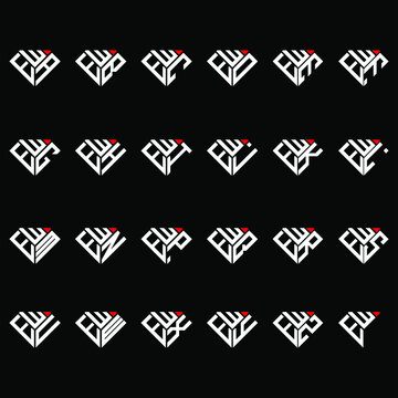 EWA to EWZ letter logo creative design, Multiple triple letter logo design