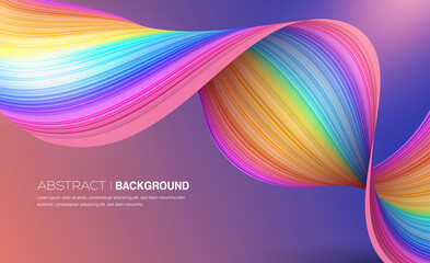Modern colorful flow abstract background Premium Vector