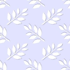 Fototapeta premium Seamless pattern with leaves for fabrics and textiles