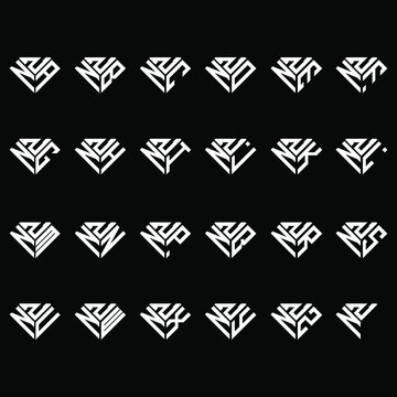 NZA to NZZ letter logo creative design, Multiple triple letter logo design