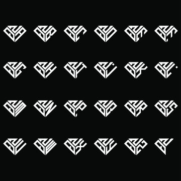 QZA to QZZ letter logo creative design, Multiple triple letter logo design
