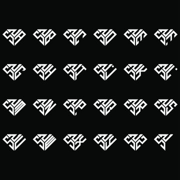 SZA to SZZ letter logo creative design, Multiple triple letter logo design