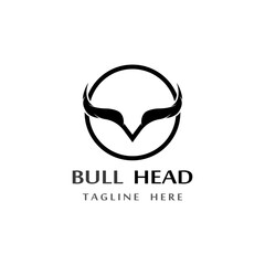 Fototapeta na wymiar bull head horn icon template