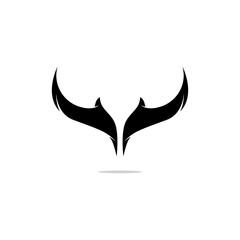 Obraz premium bull head horn icon template