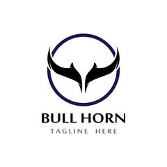 bull head horn icon template