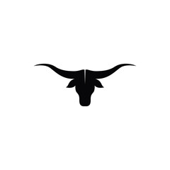 bull head horn icon template