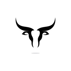 bull head horn icon template