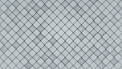 Geometric white background with rhombus 3D rendering illustration