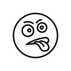 Black line icon for badly