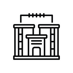 Black line icon for businesses