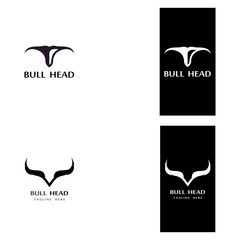 bull head horn icon template