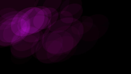 blurred purple  particles on black background. purple lens flare