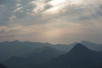 Fototapeta premium clouds over the mountains