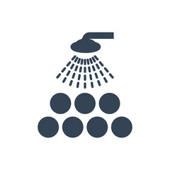 Vector black icon washing fruits and vegetables