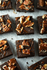 Homemade brownie with pecan nuts