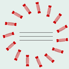 Vector frame from sweets on a white background.