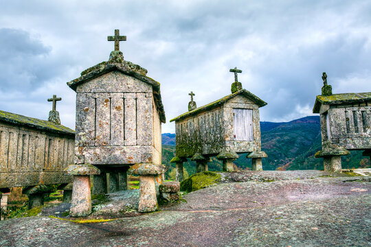 Granaries in the Village of Soajo, Portugal