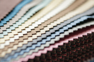 Fototapeta premium fabric color samples swatch book