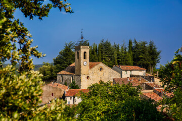 Fototapeta na wymiar Church in Ampus, Provence, France