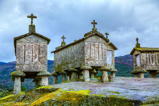 Granaries in the Village of Soajo, Portugal